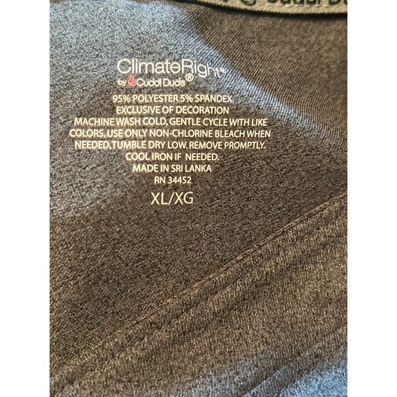 EUC Climate Right by CuddlDuds Gray Scrub Set Top/Pants Sizes Top XL/Pants Large - Picture 3 of 4